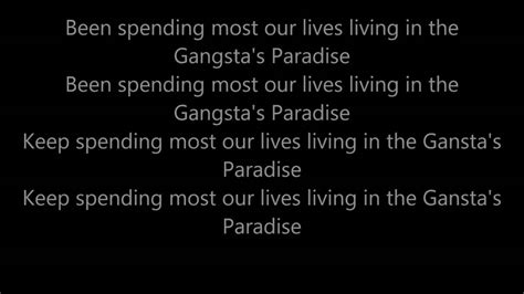 paradise lyrics|gangsta's paradise lyrics español.